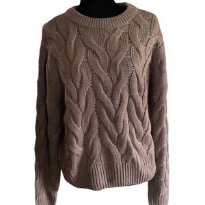 Vero Moda fossil colored crewneck sweater, size small
